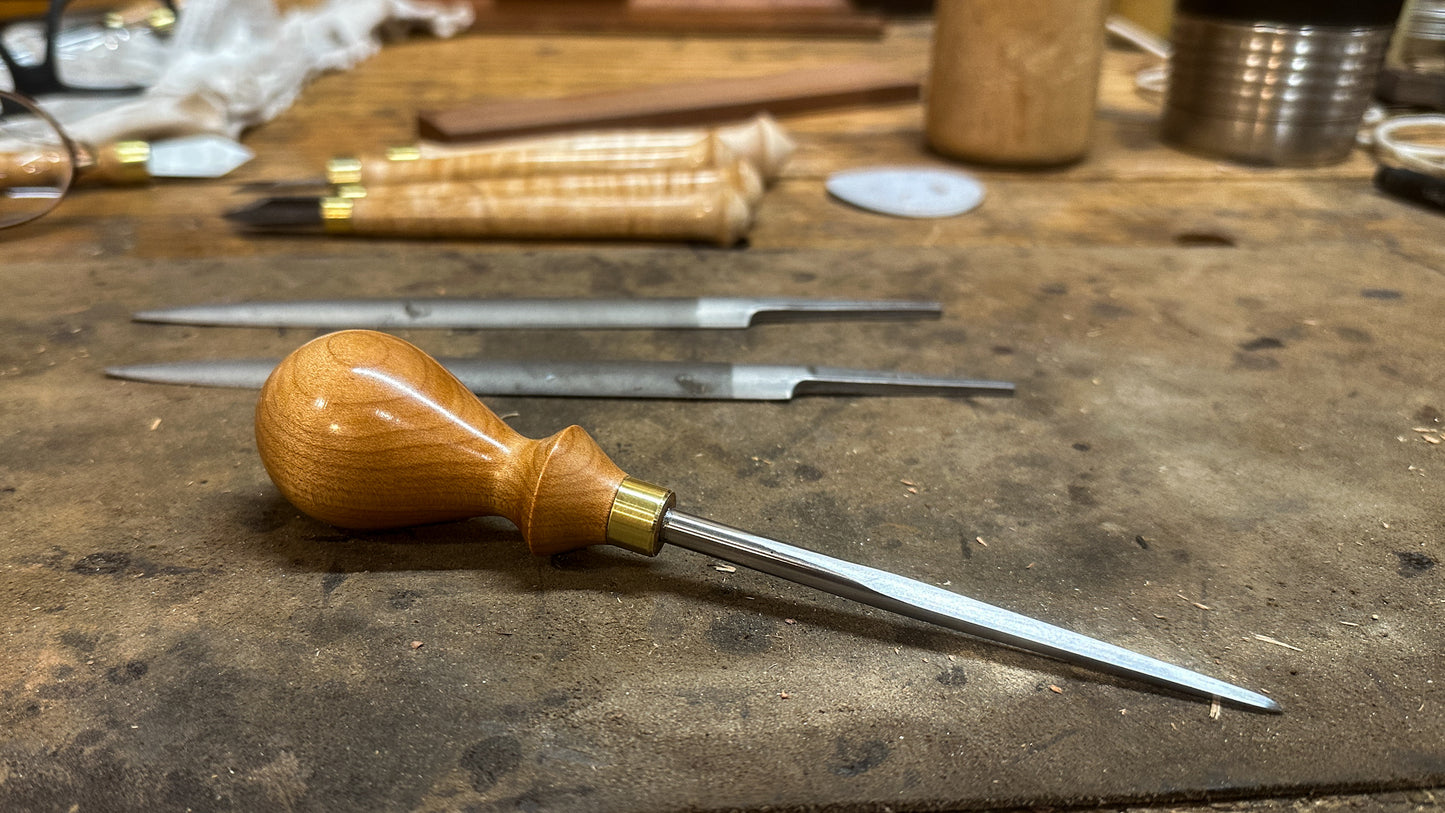 Cherry birdcage awl