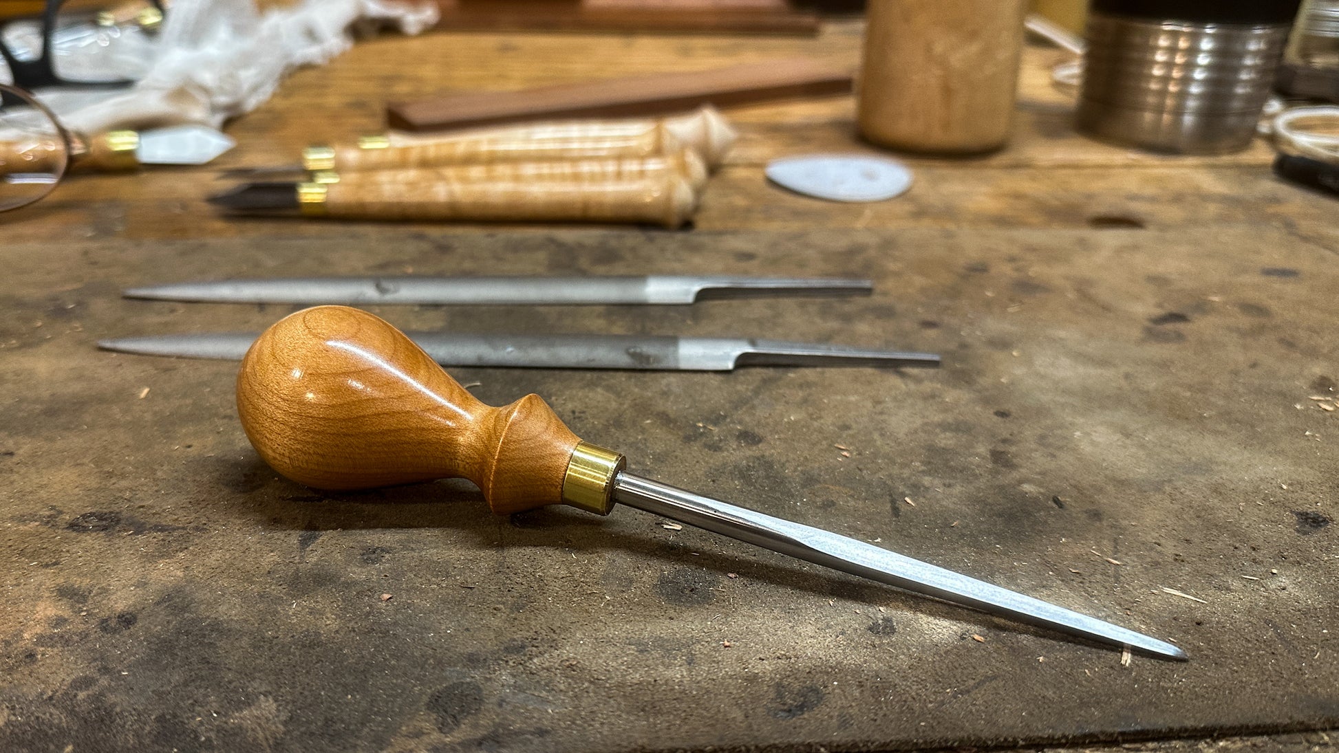 Cherry birdcage awl