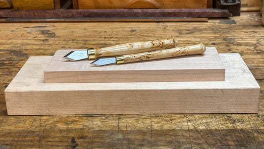 Two-Piece Set--Honey Brook Marking Knife and Dovetail Knife Set in Masur birch