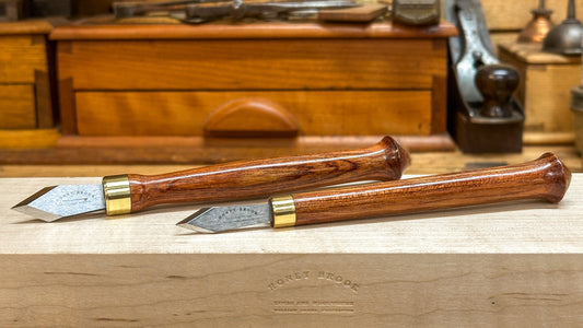 Two-Piece Set--Honey Brook Marking Knife and Dovetail Knife Set in Bubinga